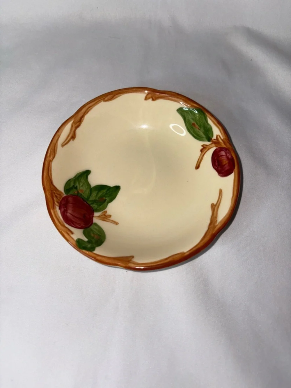 Franciscan Apple Set of 3 Shallow Bowls 5” Vintage USA Hand Painted - AS IS